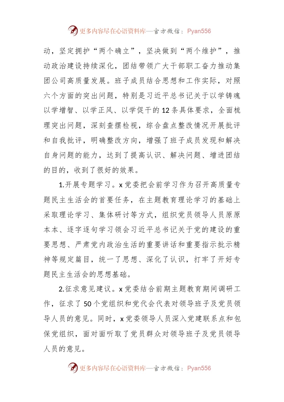 2023年主题教育民主生活会开展情况总结报告.docx_第2页
