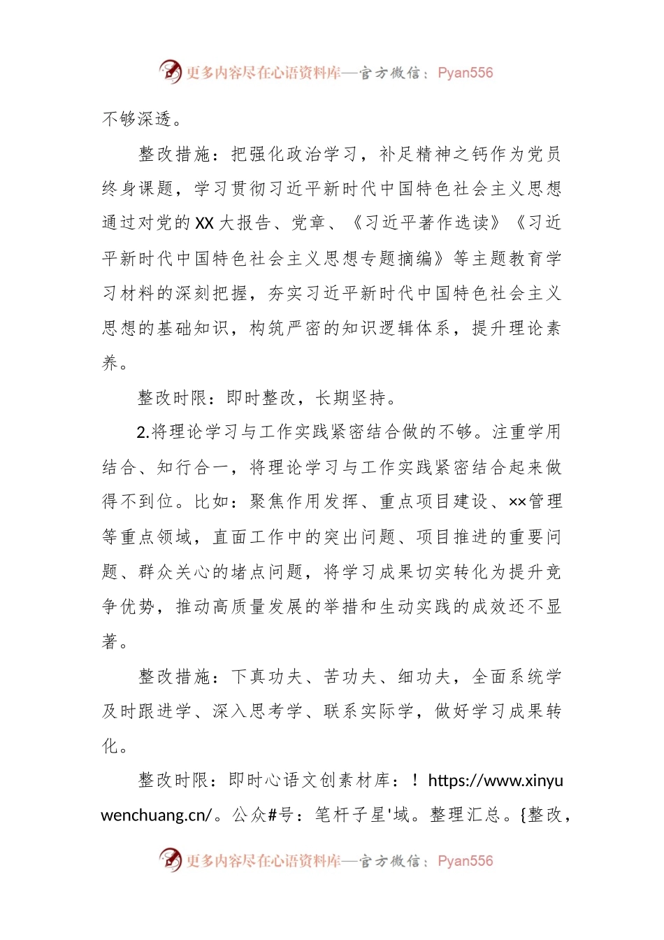 2023年主题教育专题民主生活会领导干部个人整改清单.docx_第2页