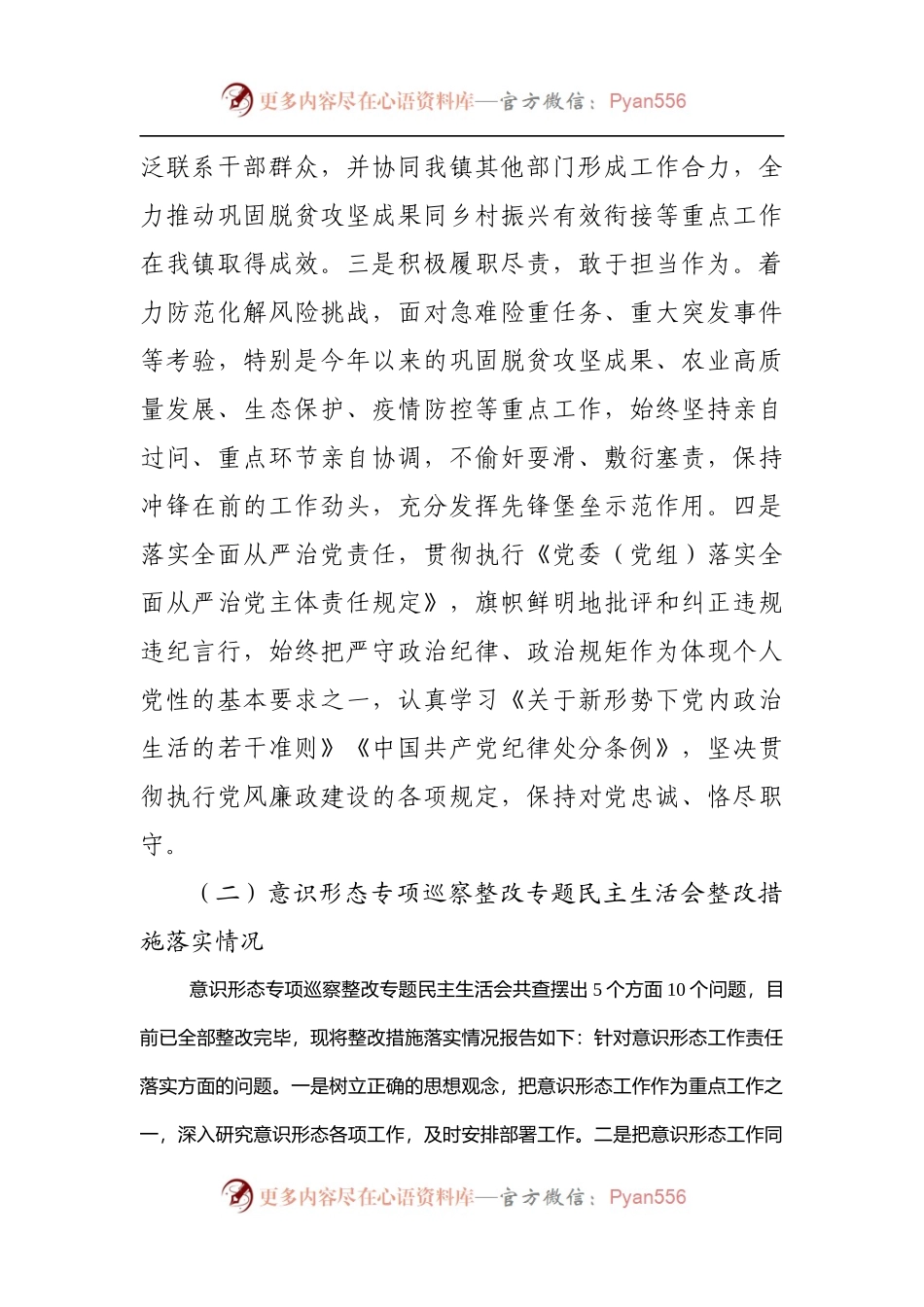 159个人2021年专题民主生活会发言材料[镇副职].docx_第2页