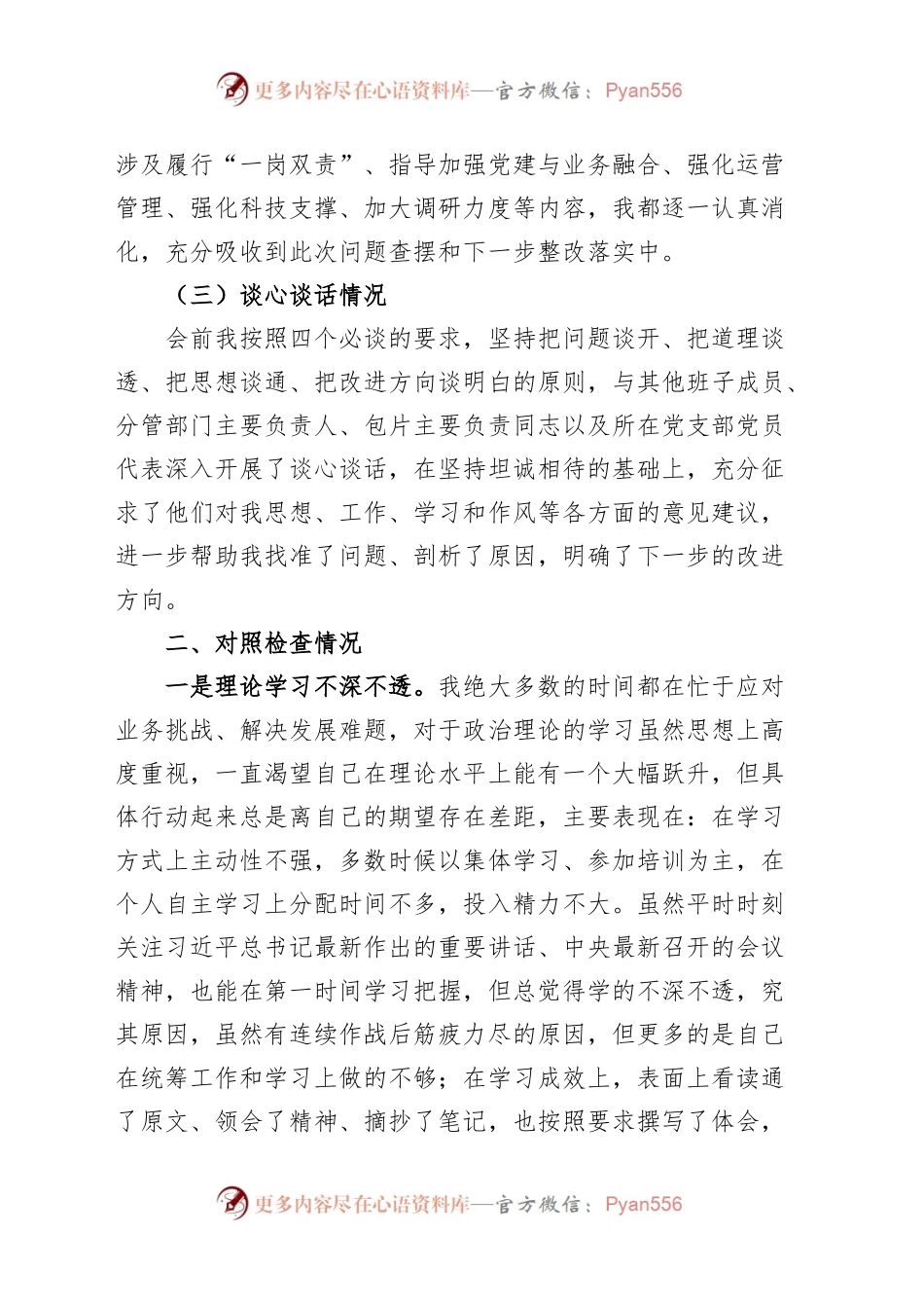 (2篇)银行主题教育民主生活会个人对照检查材料检视剖析发言提纲.docx_第2页