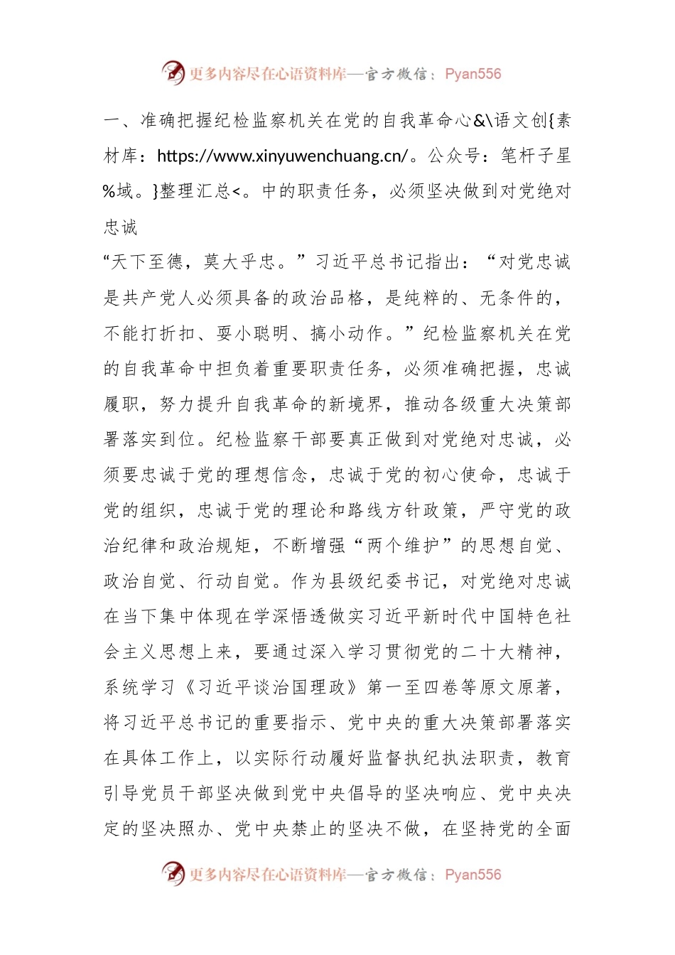 2023年X县纪委书记纪检监察干部队伍教育整顿研讨发言材料.docx_第2页