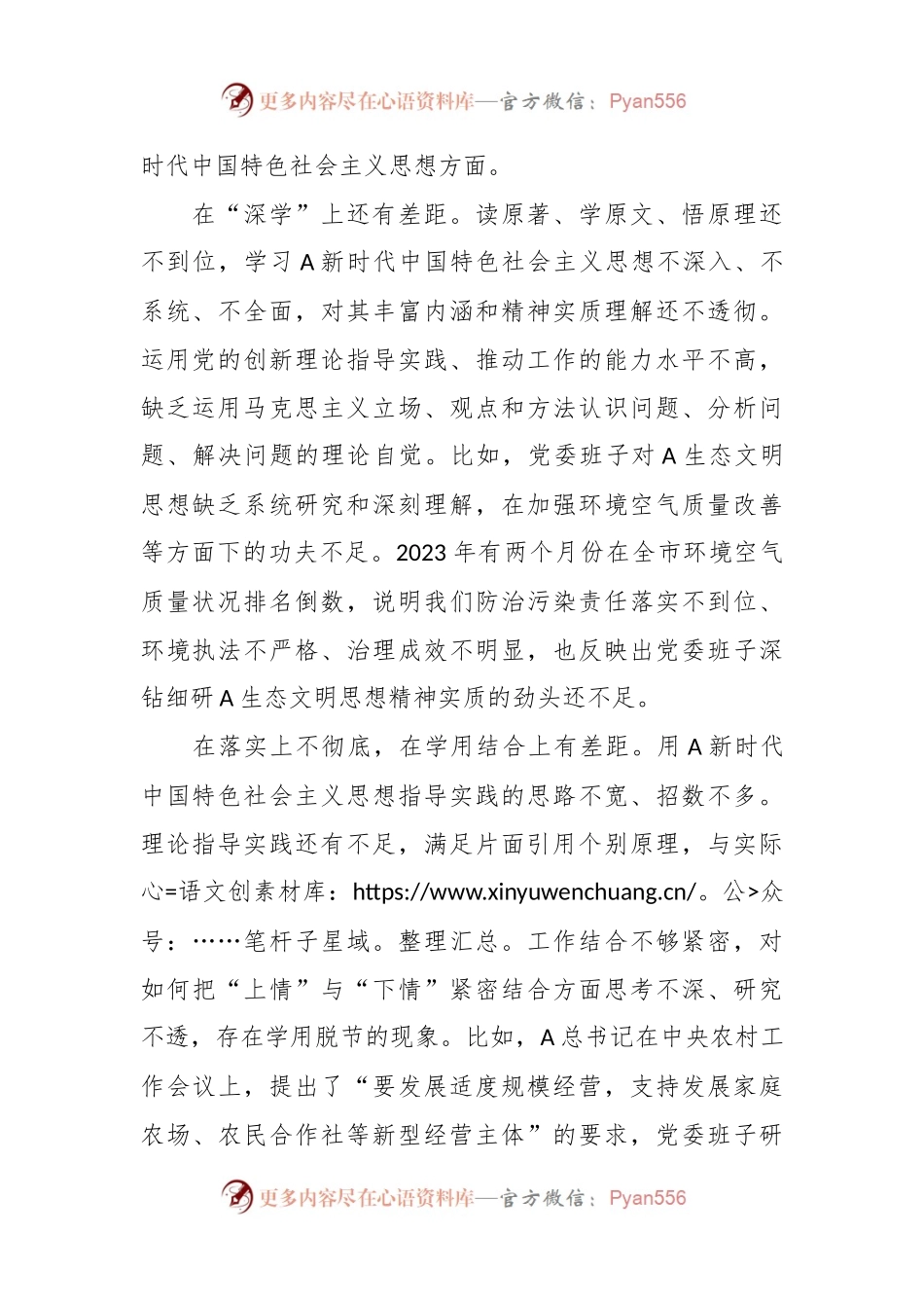 2023年主题教育专题民主生活会班子对照检查（乡镇）（最新6个方面“践行宗旨、服务人民”）.docx_第2页