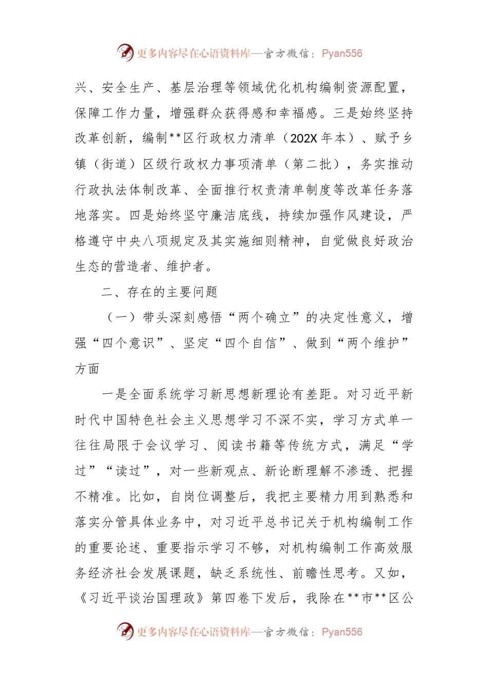 2022年度民编办副主任民主生活会个人对照检查材料.docx_第2页