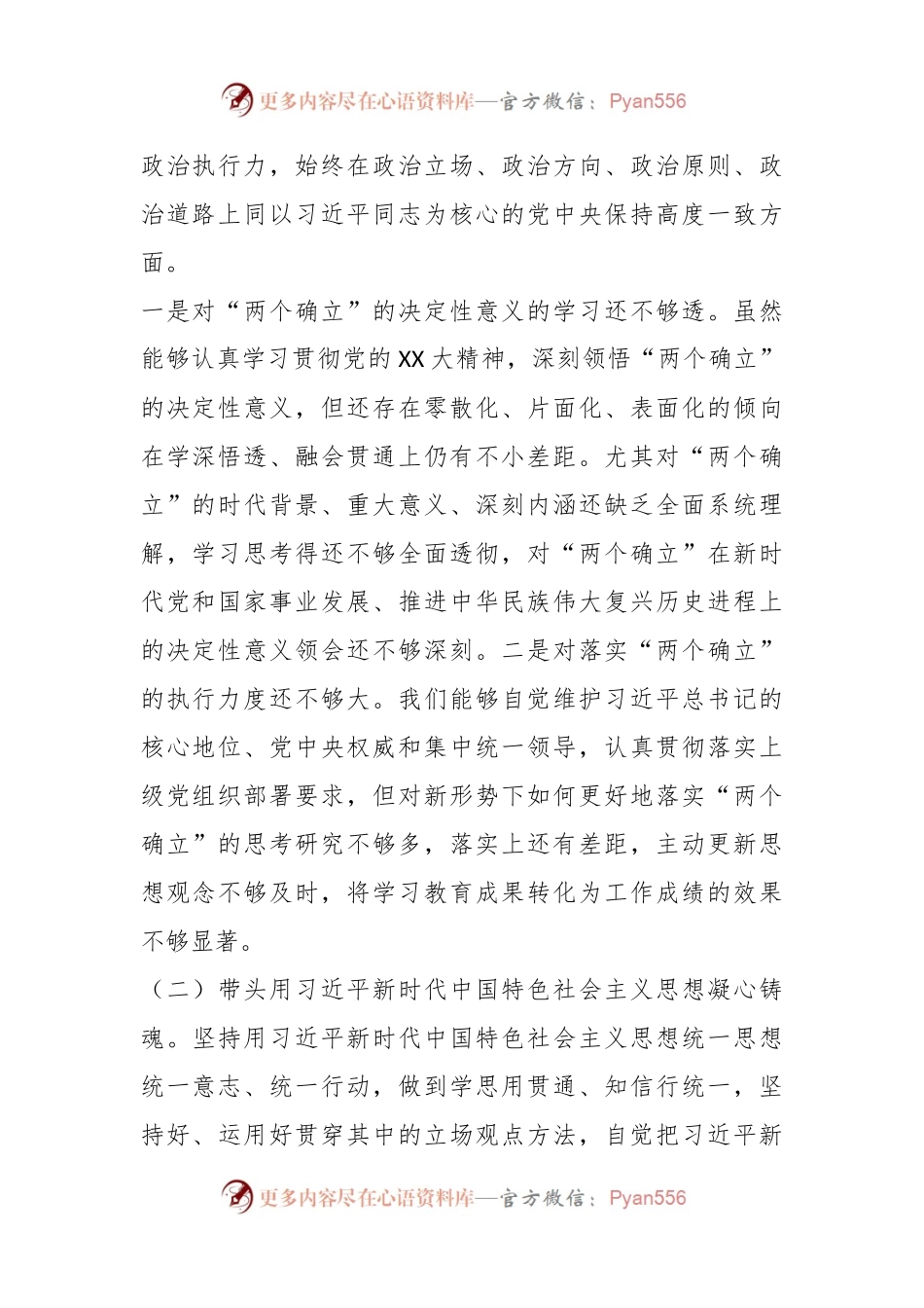 2022年度新华书店分公司党委民主生活会班子对照检查材料.docx_第2页