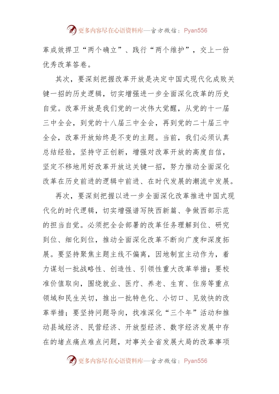(7篇)在全市学习贯彻二十届三中全会精神理论研讨会上的发言材料汇编.docx_第2页