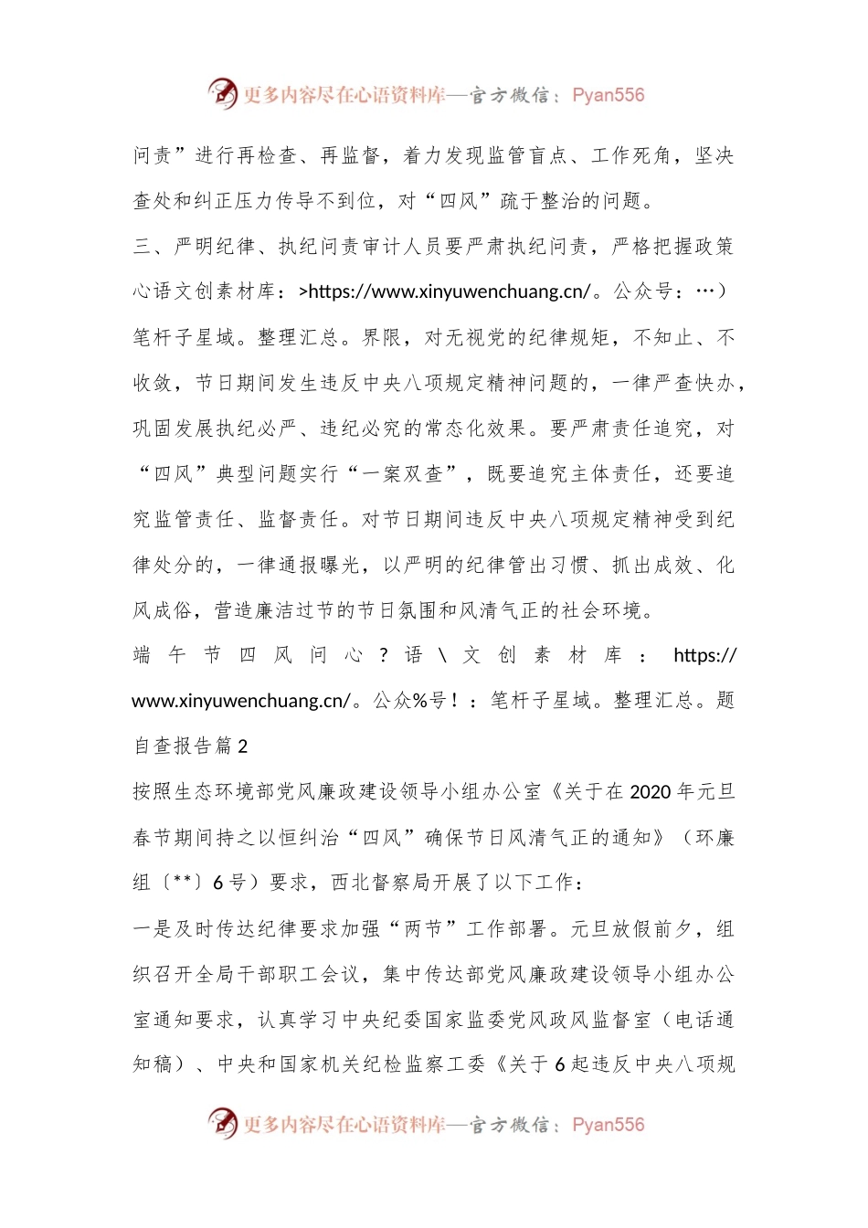 (3篇)有关端午节四风问题自查报告.docx_第2页