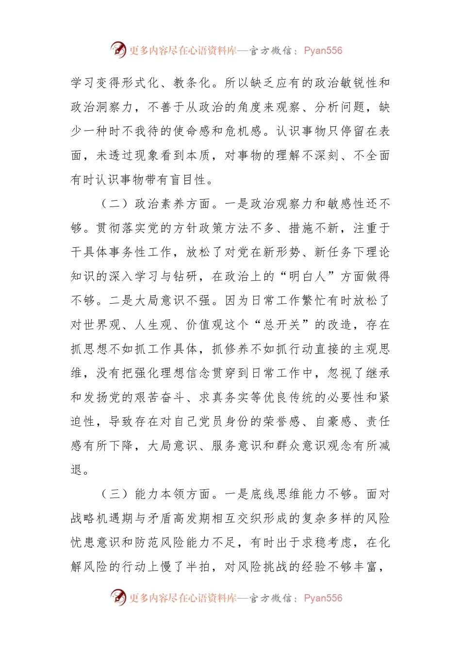 2023年主题教育专题民主生活会（党员领导干部） 个人对照检查材料.docx_第2页