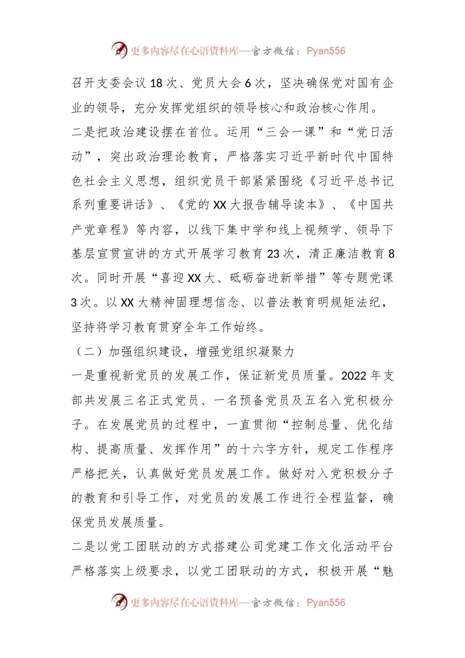 (2篇)本年度XX党支部书记抓基层党建工作述职报告.docx_第2页