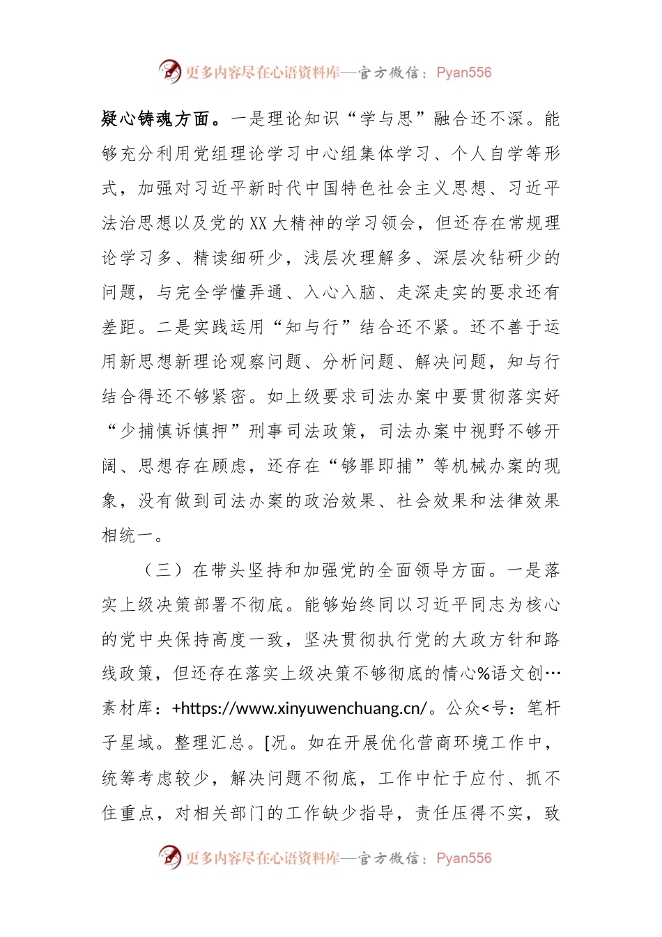 2022年的检察长民主生活会个人对照检查材料.docx_第2页