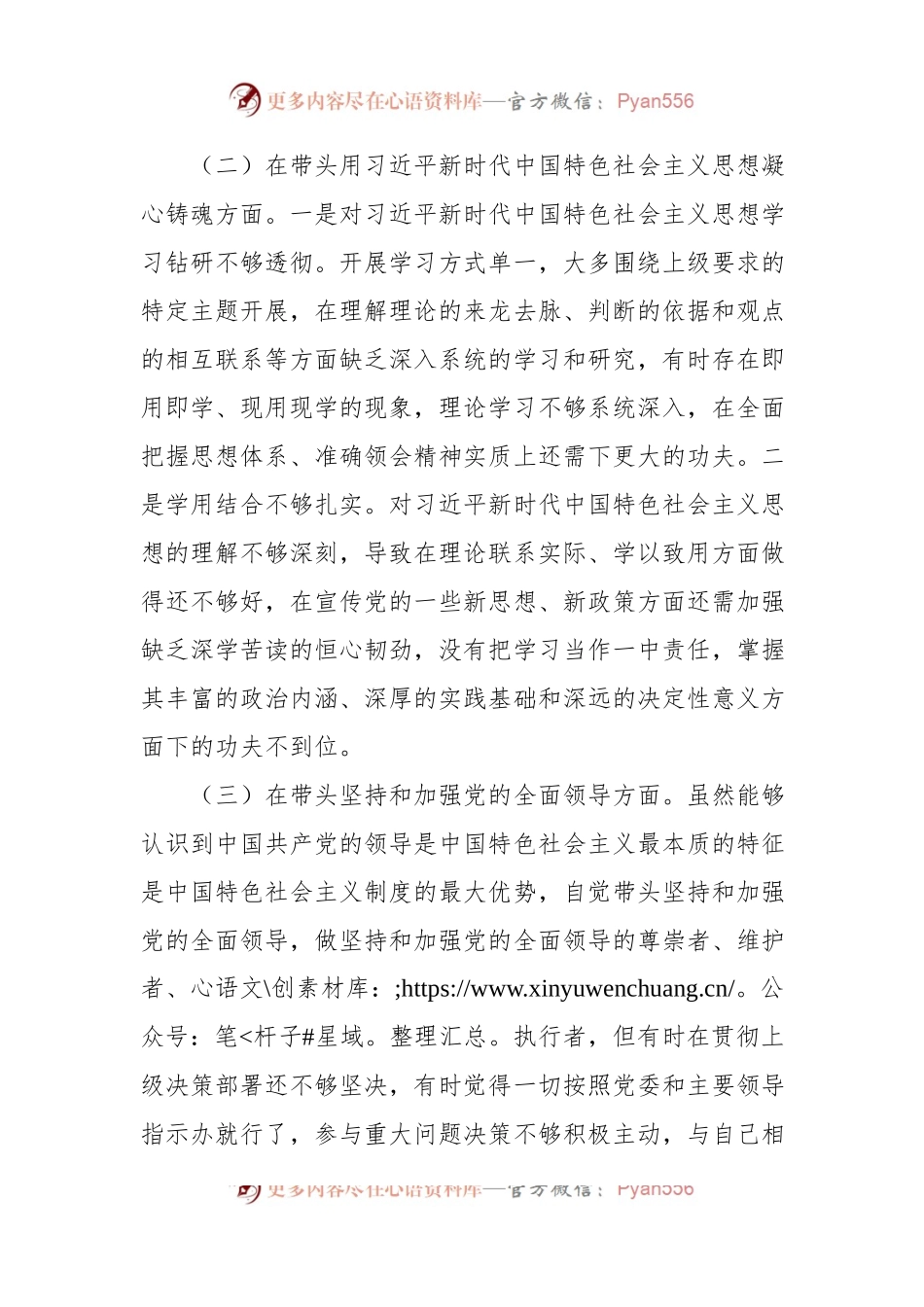 2022年党员干部民主生活会对照检查材料.docx_第2页