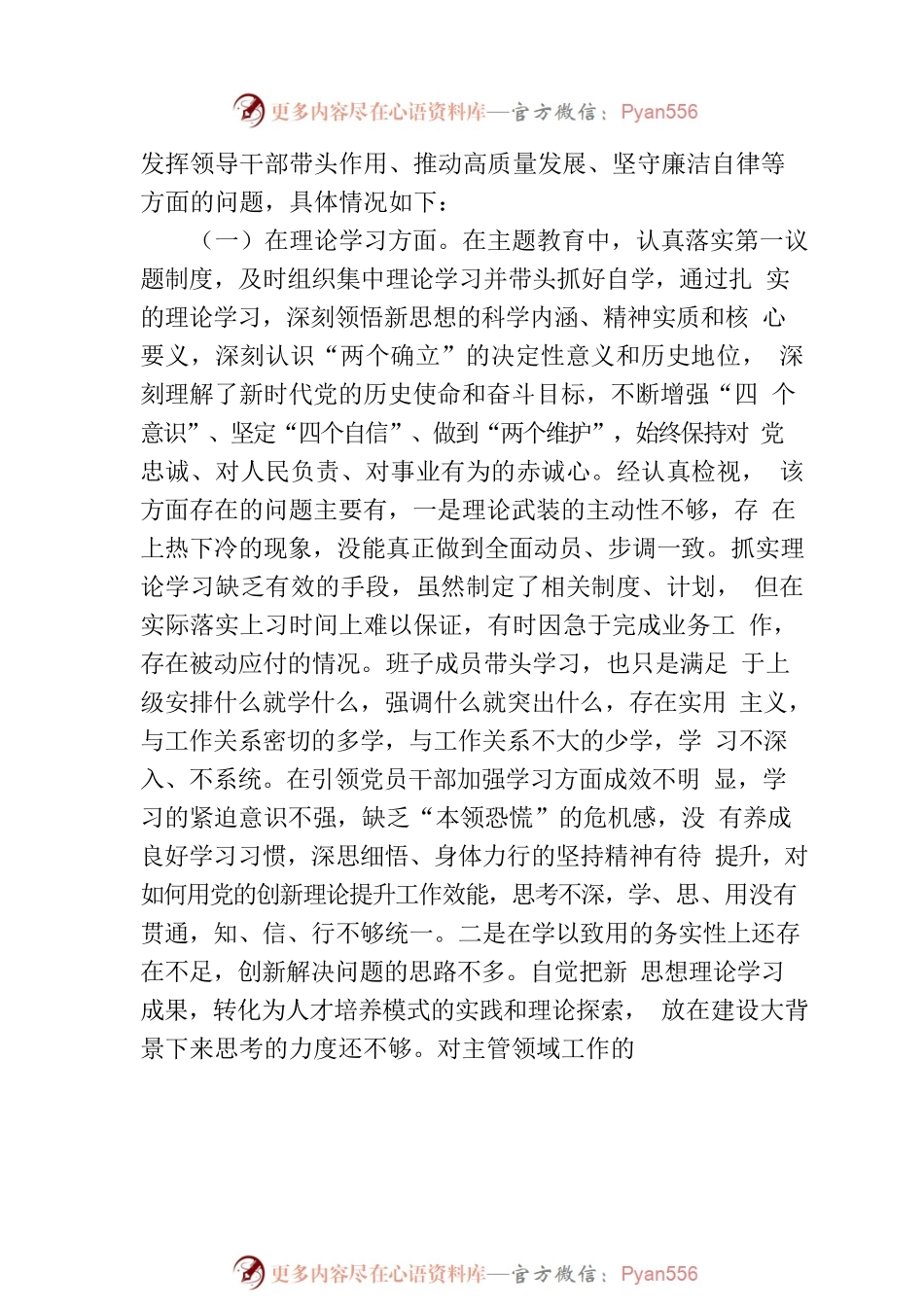 2023年主题教育专题组织生活会六个方面剖析发言提纲.docx_第2页