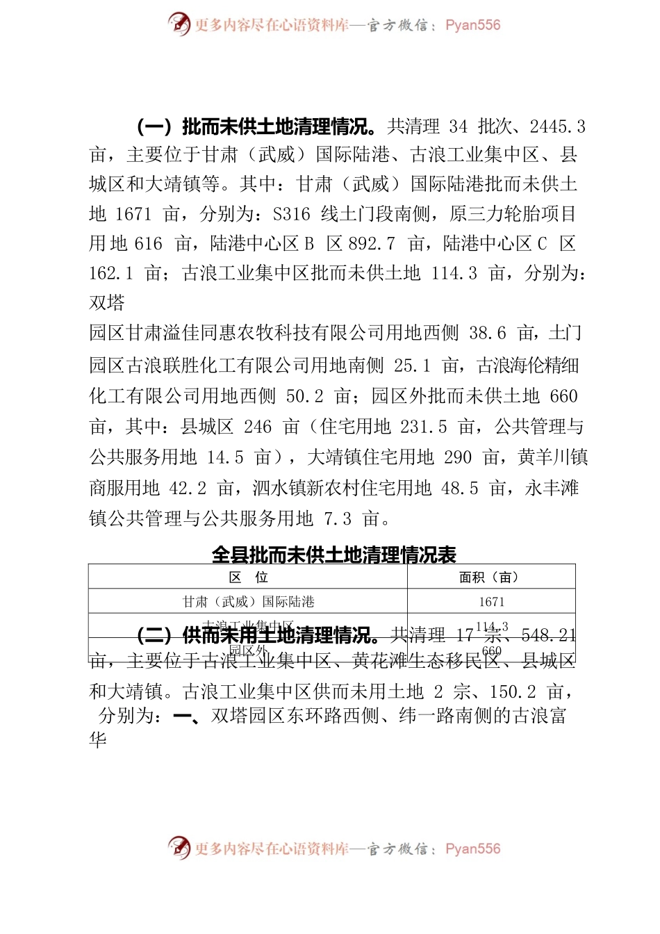2022年关于全县“六未”土地清理处置情况的汇报.docx_第2页