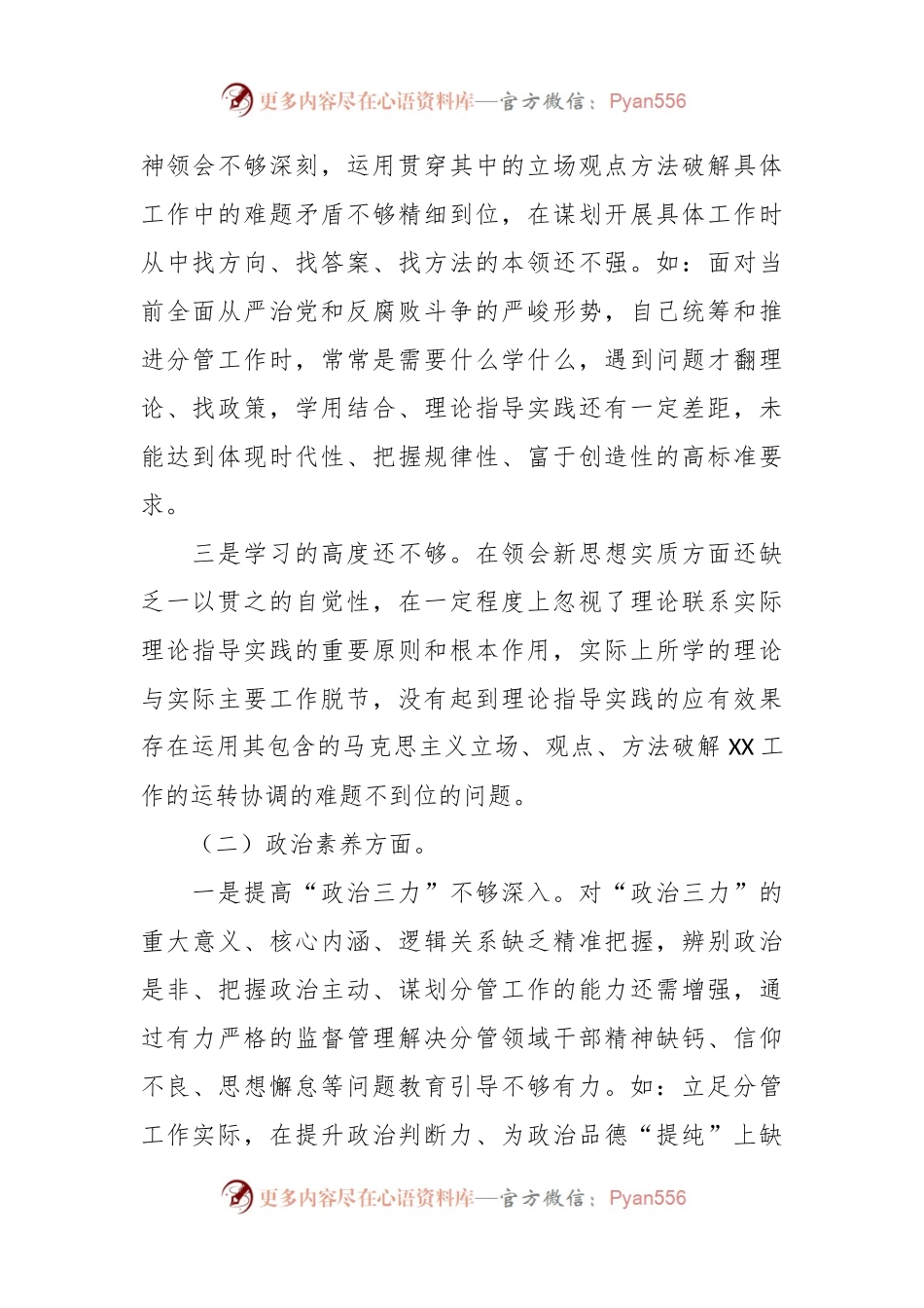 2023年主题教育专题民主生活会领导干部个人的对照检查发言提纲.docx_第2页