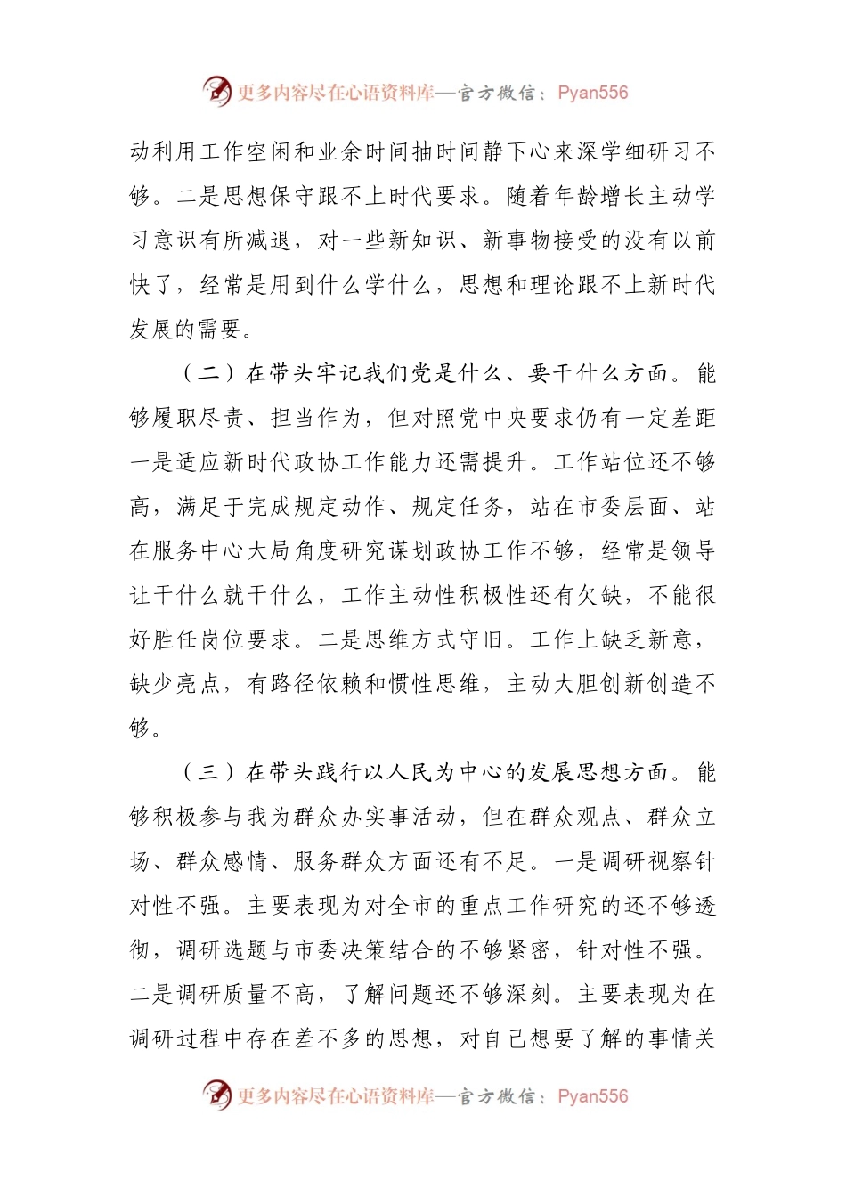 04个人2021年专题民主生活会对照检查材料（政协副职）.docx_第2页