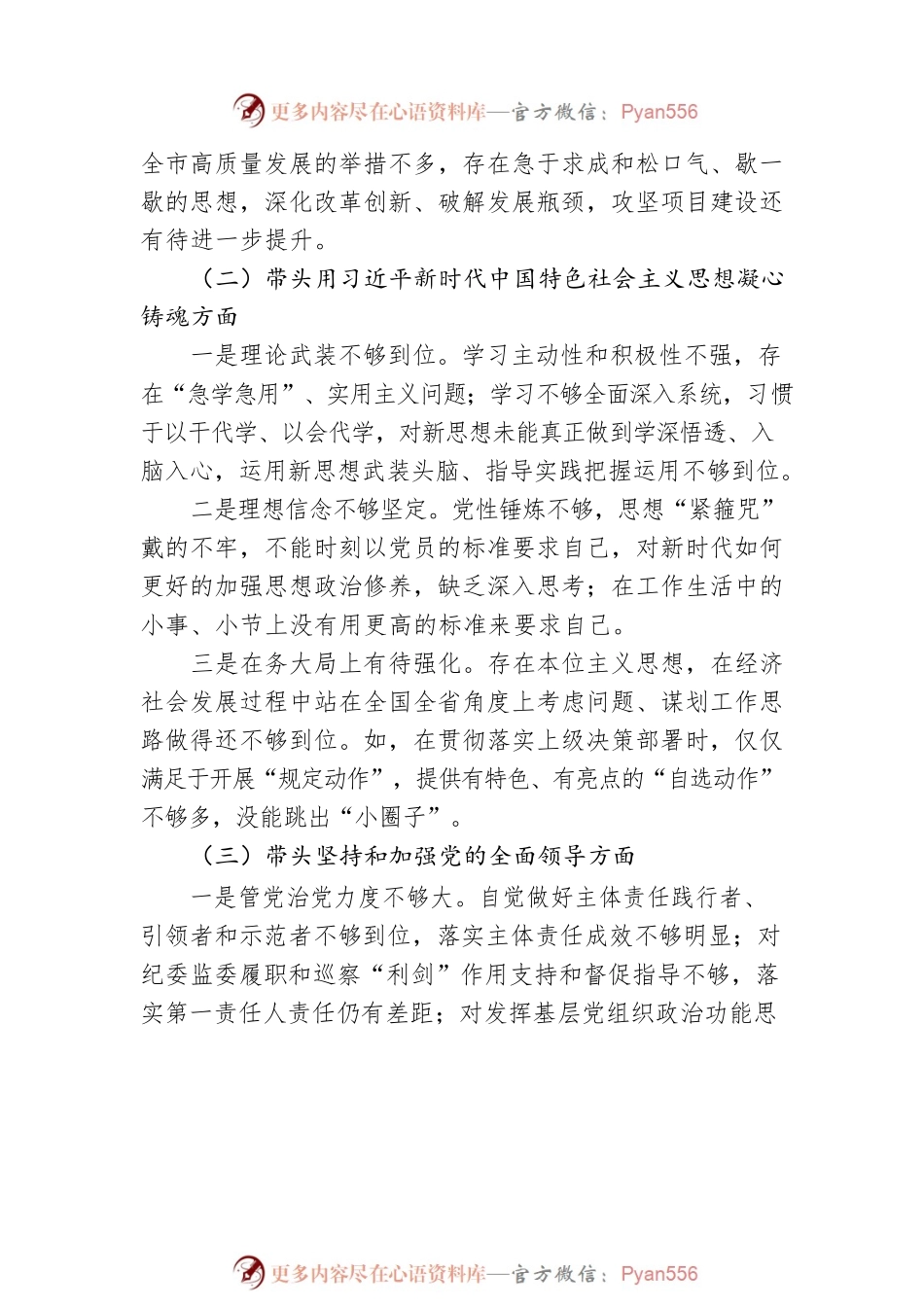 2022年专题民主生活会个人对照检查材料.docx_第2页