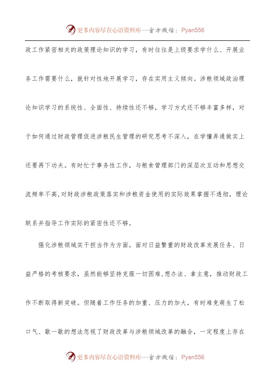 2022年涉粮巡察整改专题民主生活会班子成员对照检查材料.docx_第2页