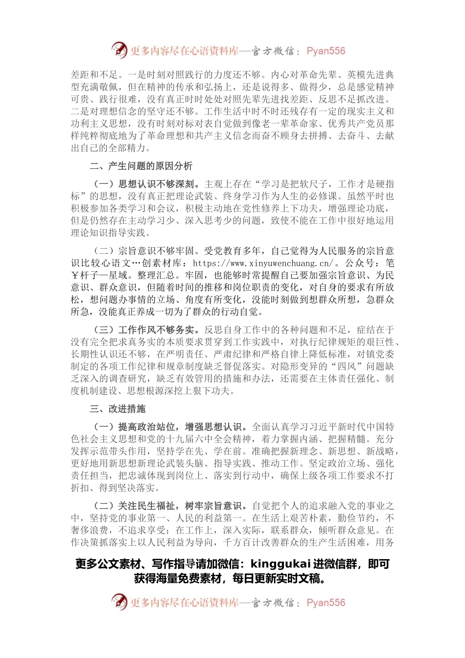 2021年度组织生活会个人对照检查材料(乡镇镇长).docx_第2页