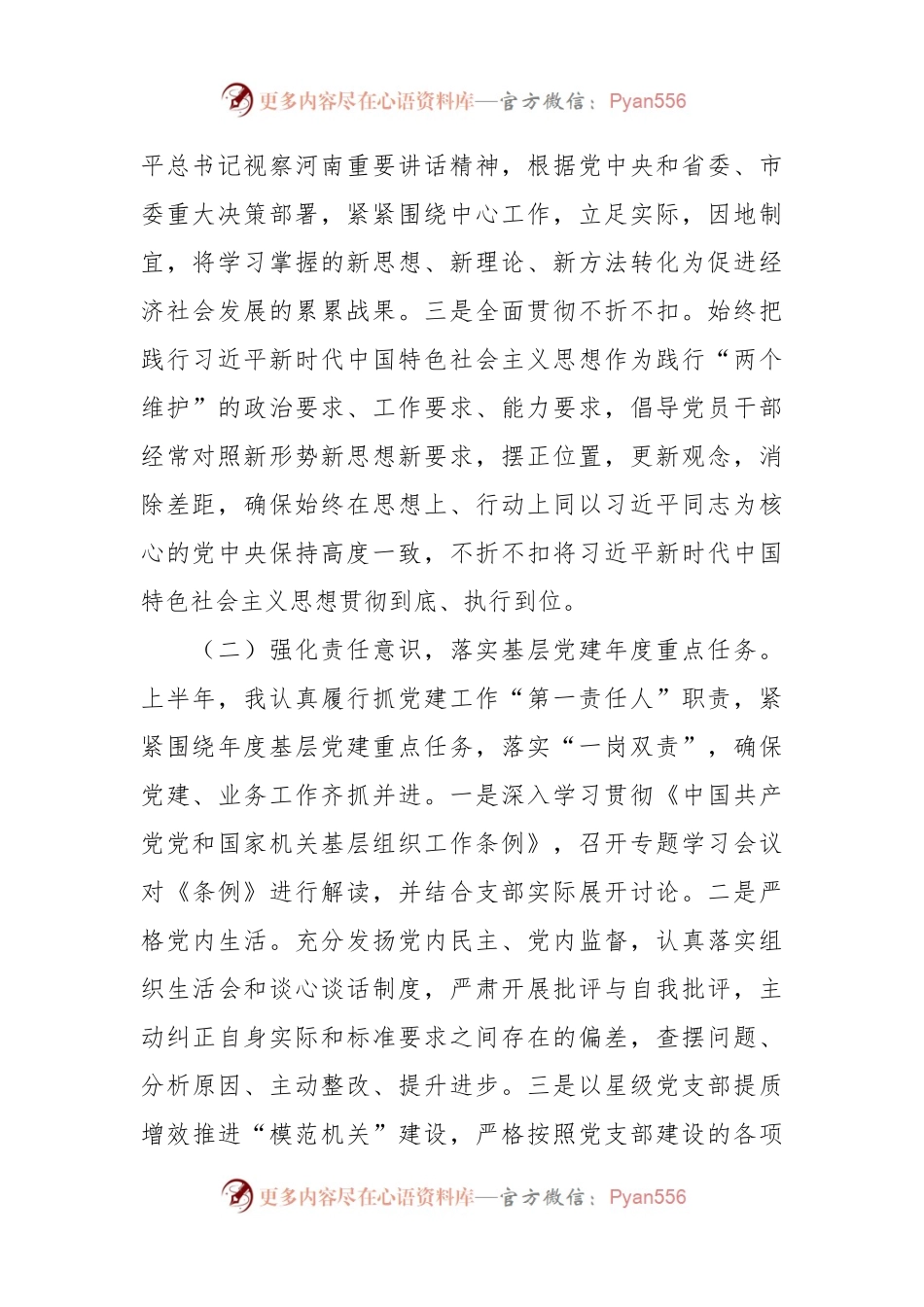 2023年上半年X党支部书记抓党建工作述职报告.docx_第2页