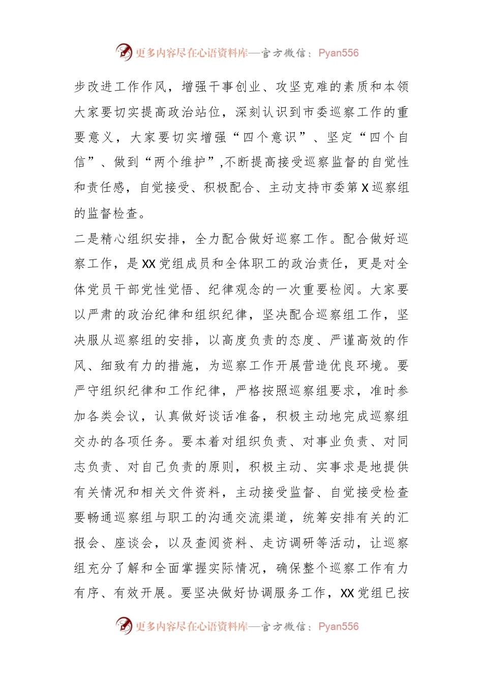 (4篇)在2023年巡察动员会议上的表态发言.docx_第2页