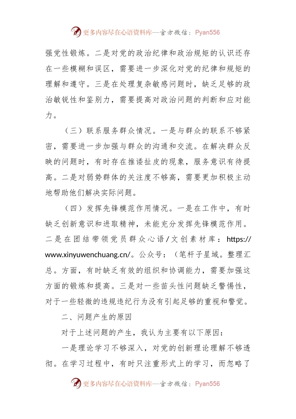 2023年专题组织生活会对照检查材料（四个检视）.docx_第2页
