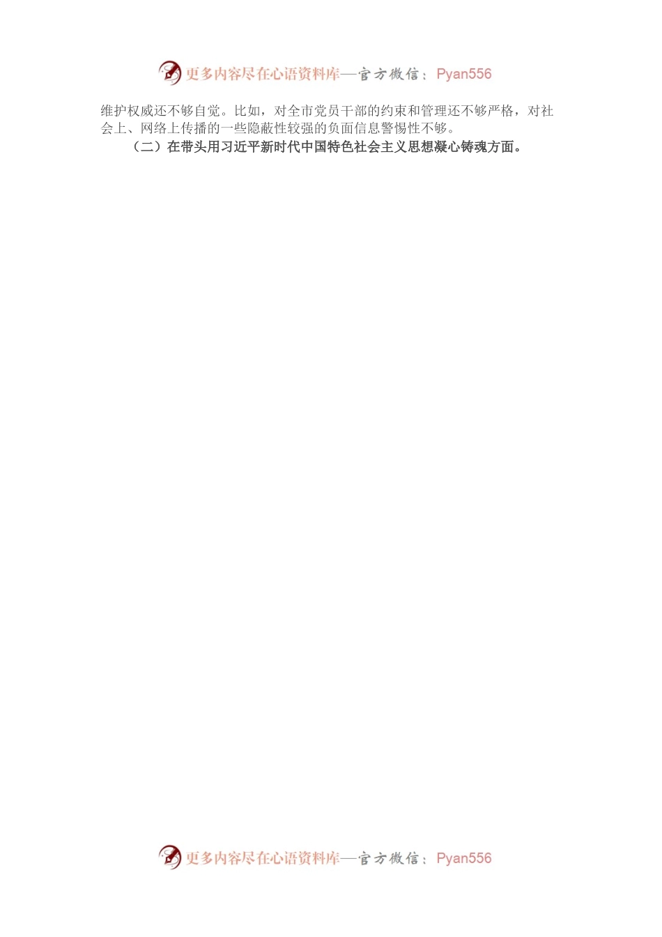 2022年度市委常委班子民主生活会个人发言提纲.docx_第2页