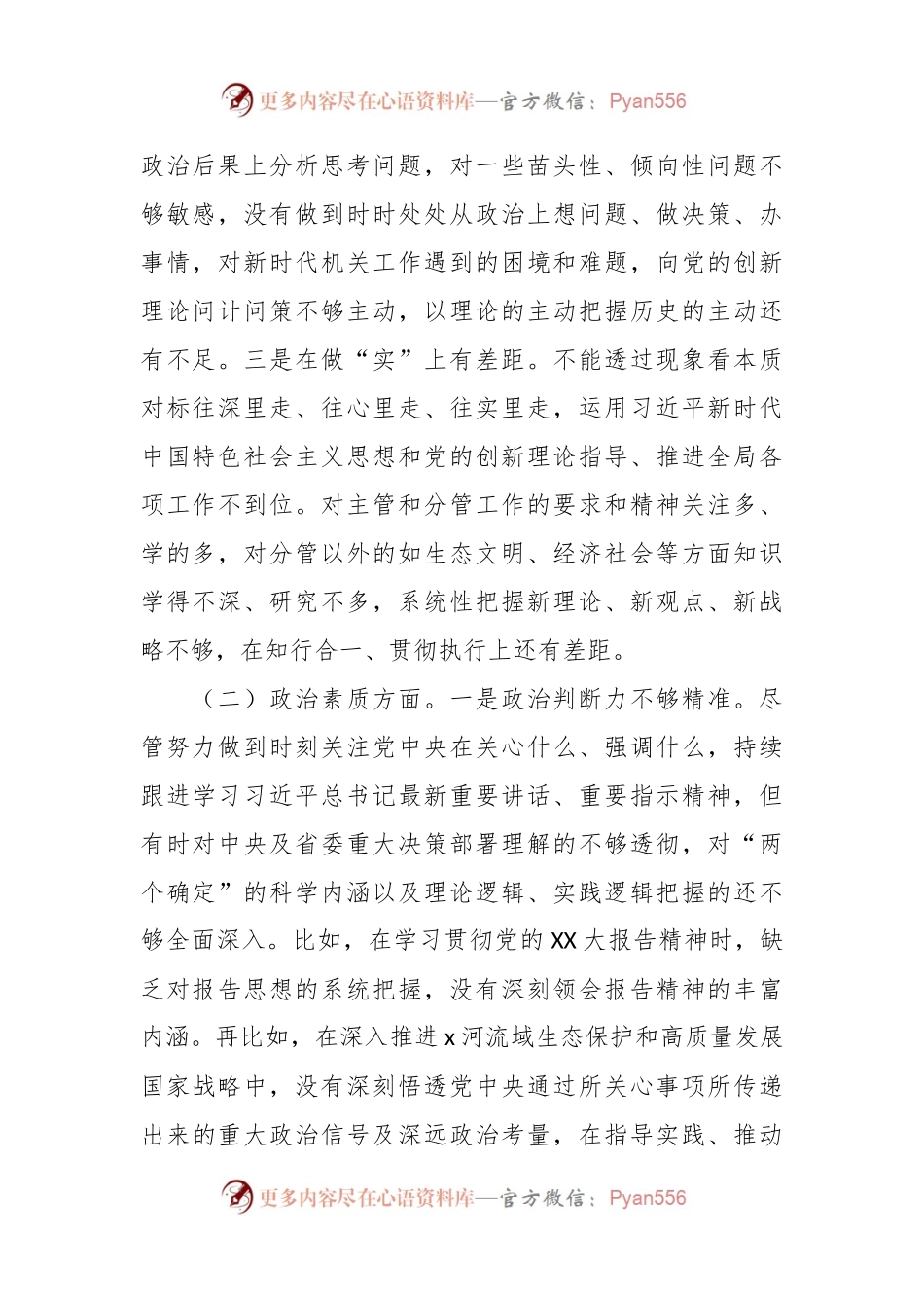 2023年主题教育民主生活会对照检查材料（六个方面） (9).docx_第2页