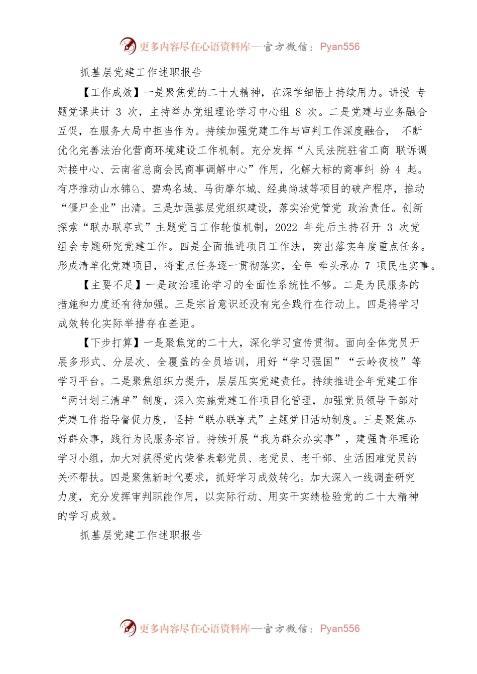 2022年度党委（党组）书记抓基层党建工作述职报告素材.docx_第2页