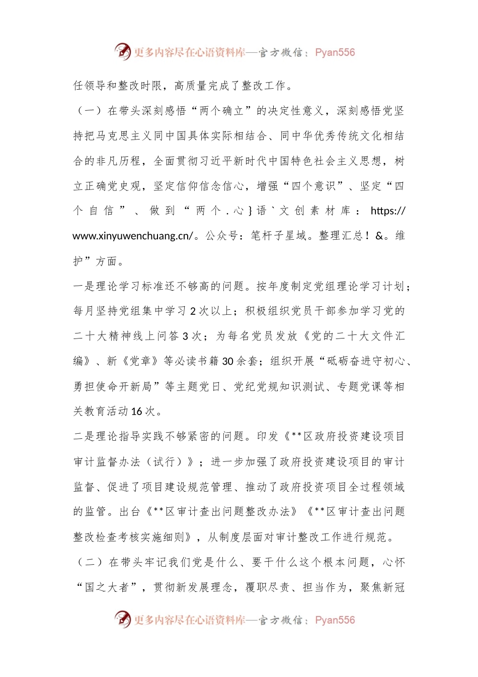 2022年区审计局党组民主生活会对照检查材料.docx_第2页