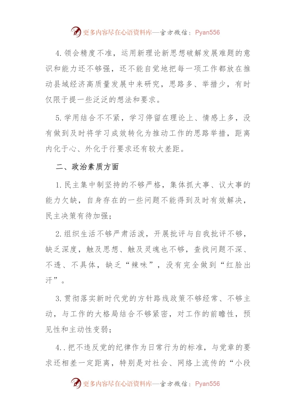 2023年主题教育对照查摆问题清单6个方面30条.docx_第2页
