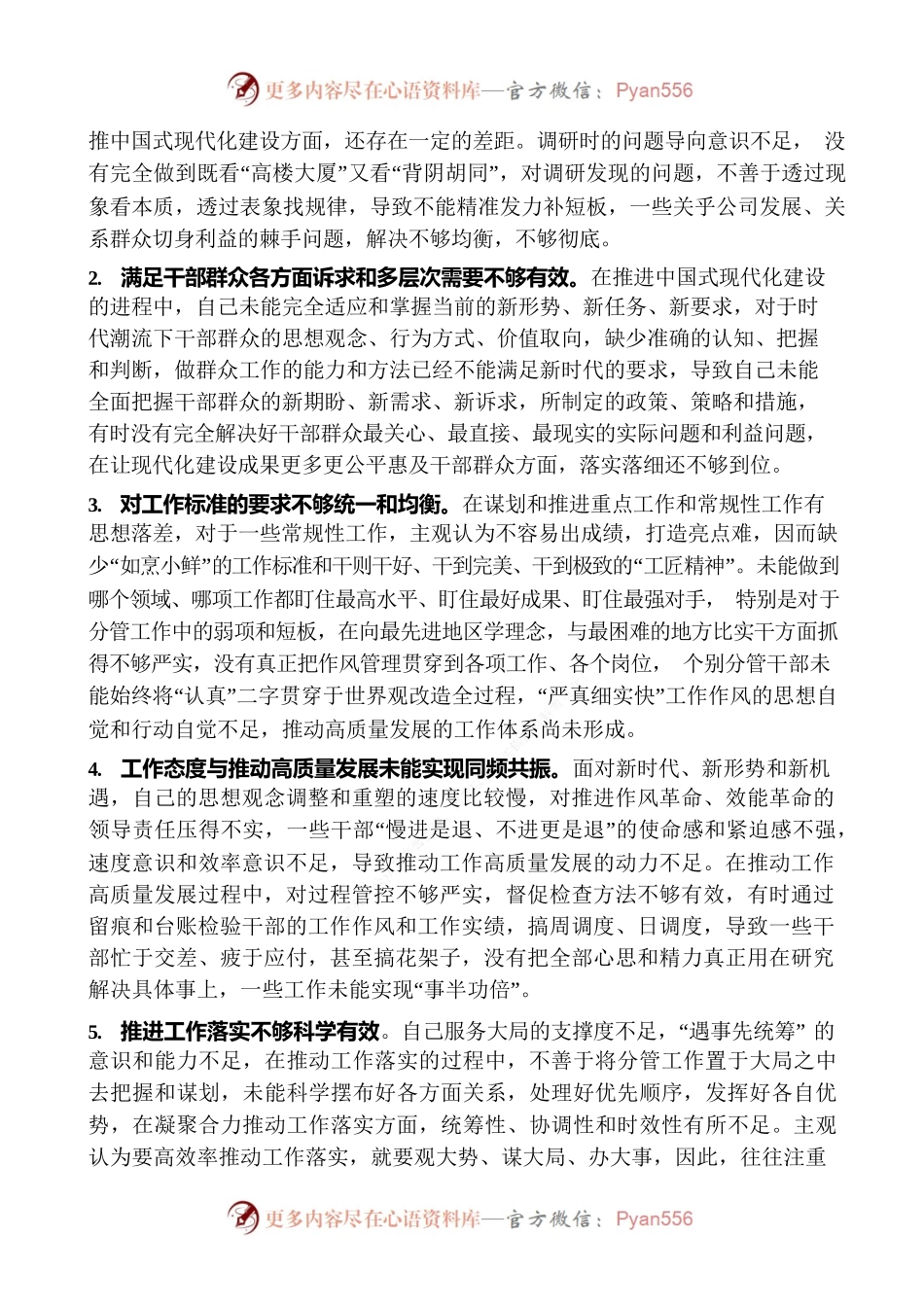 2023年主题教育专题民主生活会“工作作风”方面问题起草指南、实例和素材.docx_第2页