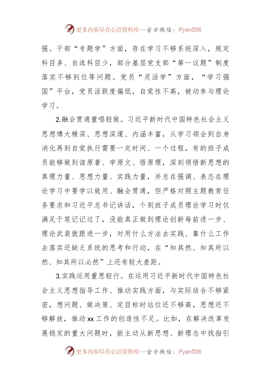 2023年主题教育民主生活会对照检查材料（六个方面） (3).docx_第2页