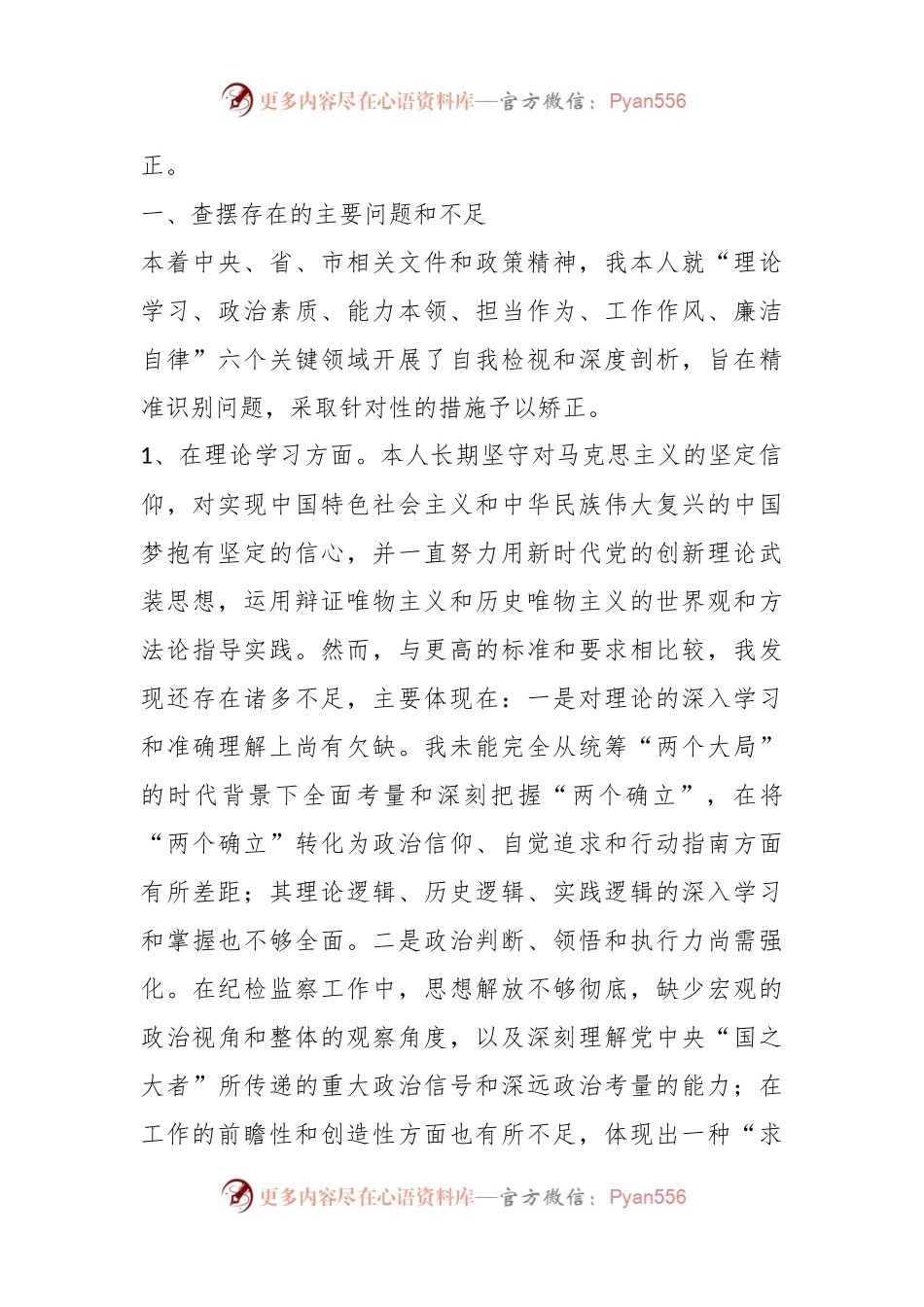 2023年主题教育暨教育整顿专题民主生活会个人对照检查发言稿材料.docx_第2页