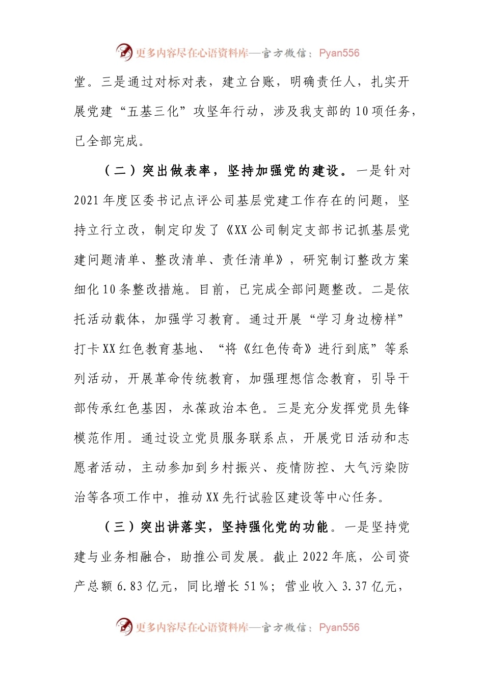 2022年度投资有限公司党支部抓基层党建工作述职报告.docx_第2页