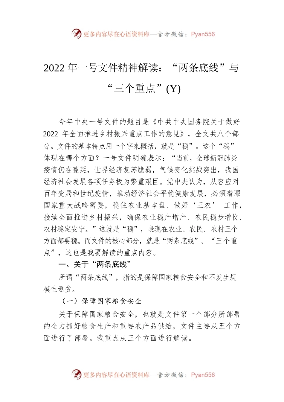 2022年一号文件精神解读.docx_第1页