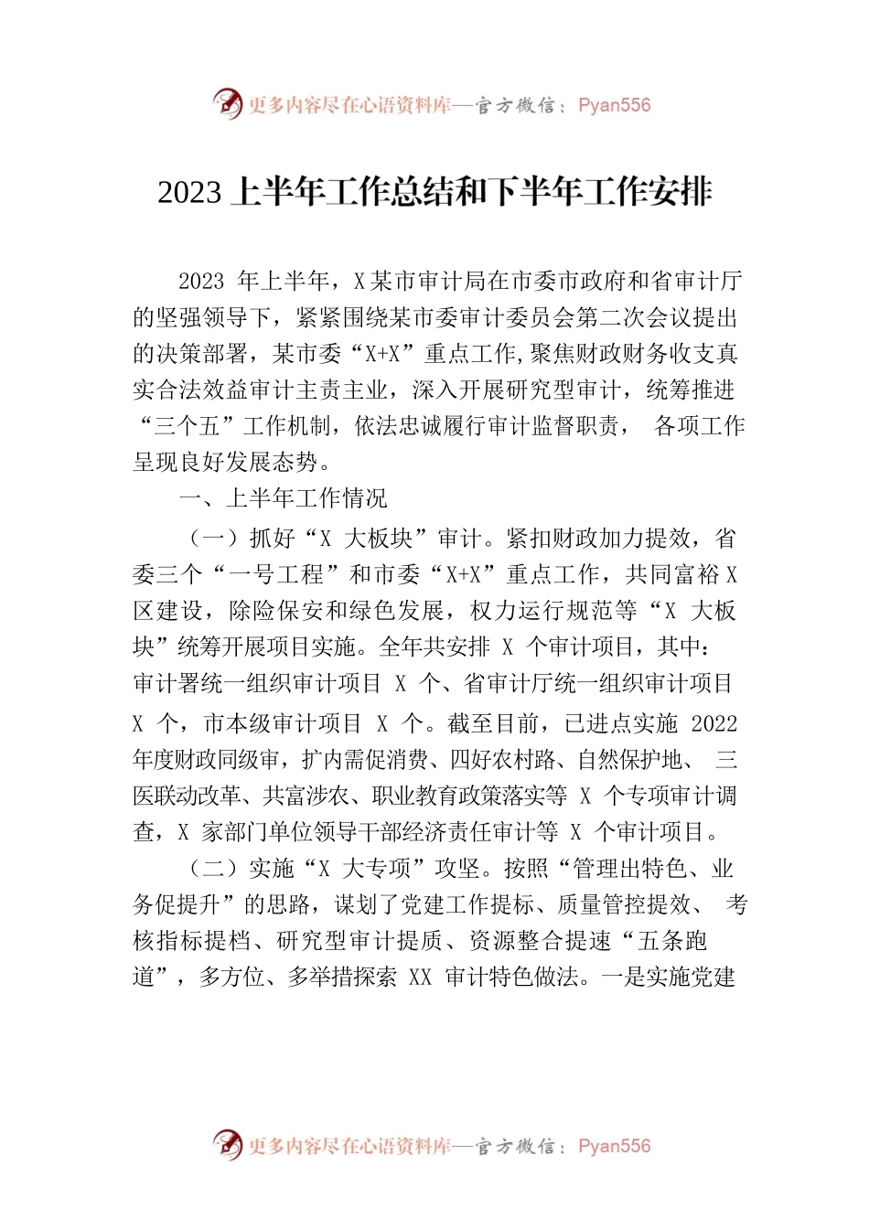 2023上半年工作总结和下半年工作安排.docx_第1页