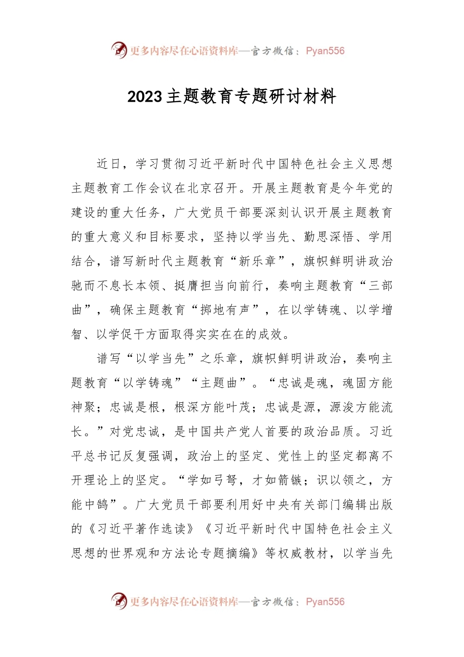 2023主题教育专题研讨材料.docx_第1页