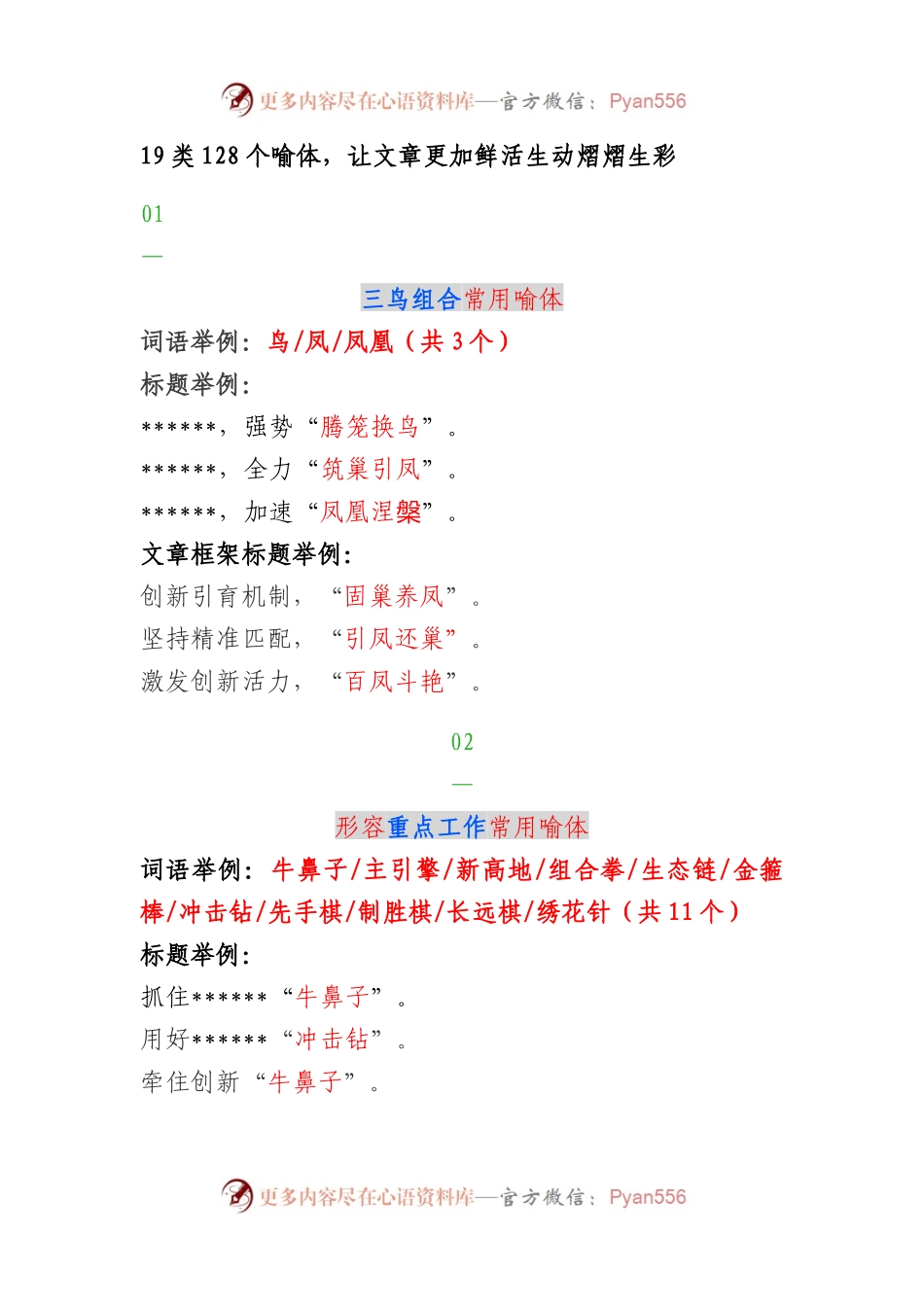 128个喻体，让的你文章更加鲜活生动熠熠生彩.docx_第1页