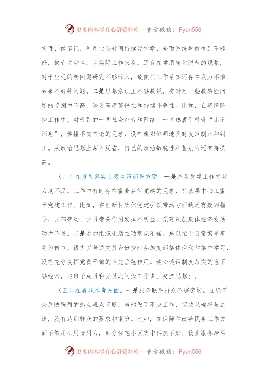 2022年度民主生活会对照检查个人发言提纲.docx_第2页