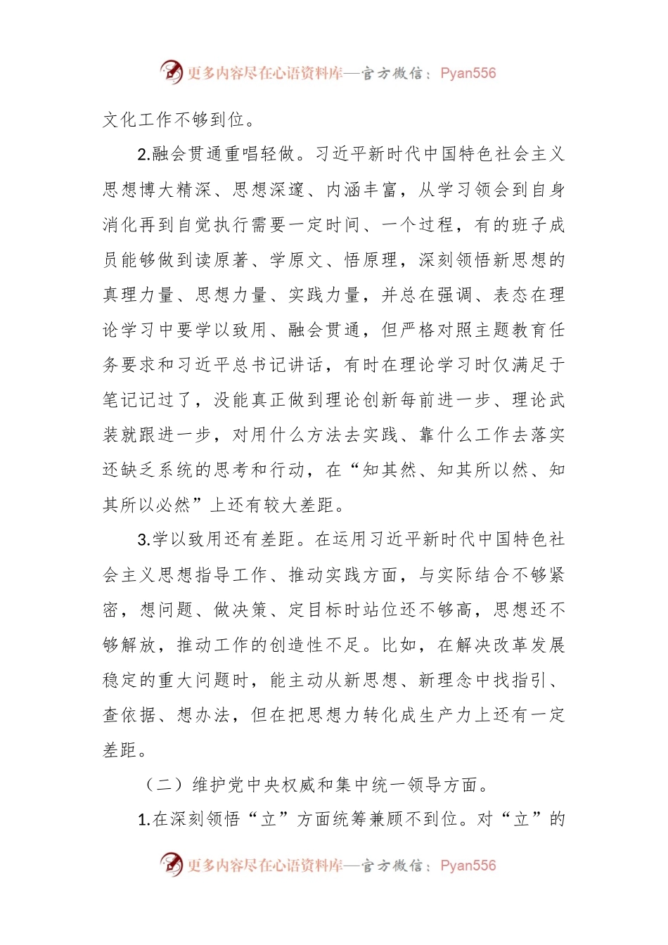 2023年主题教育民主生活会个人对照检查材料（践行宗旨等6个方面） (11).docx_第2页