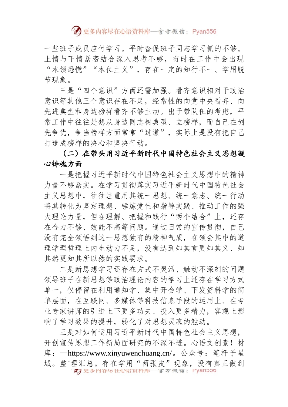2022年度领导班子民主生活会对照剖析检查材料.docx_第2页
