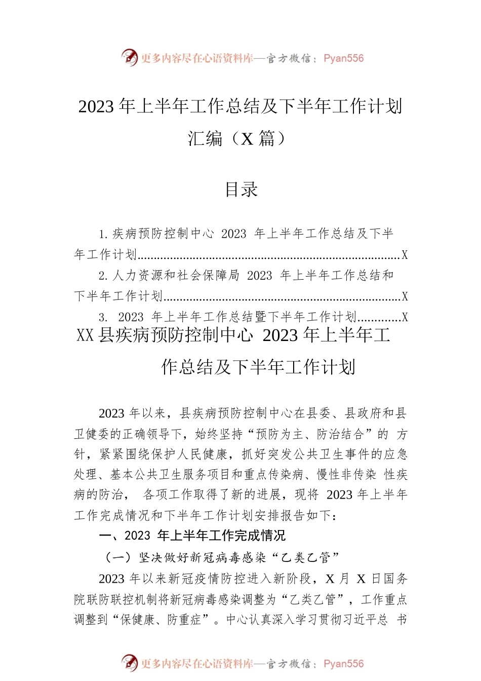 2023年上半年工作总结及下半年工作计划汇编（3篇）.docx_第1页