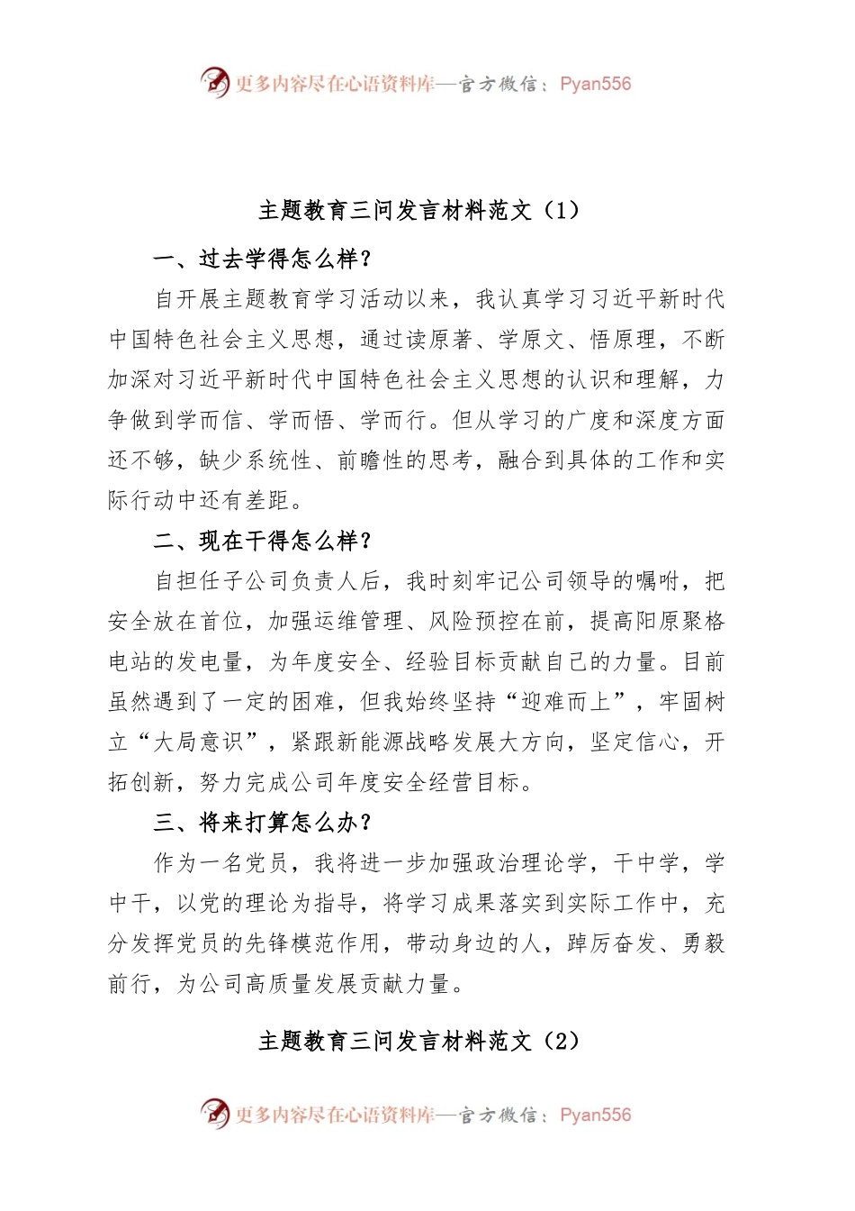 (10篇)主题教育三问研讨发言材料集团公司企业过去学得怎么样现在干得怎么样将来打算怎么办.docx_第1页