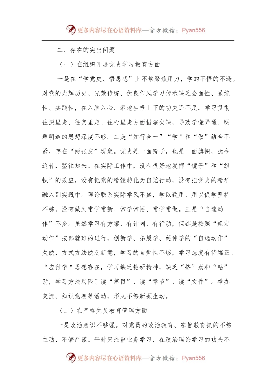 2021组织生活会党支部委员会整改方案.docx_第2页