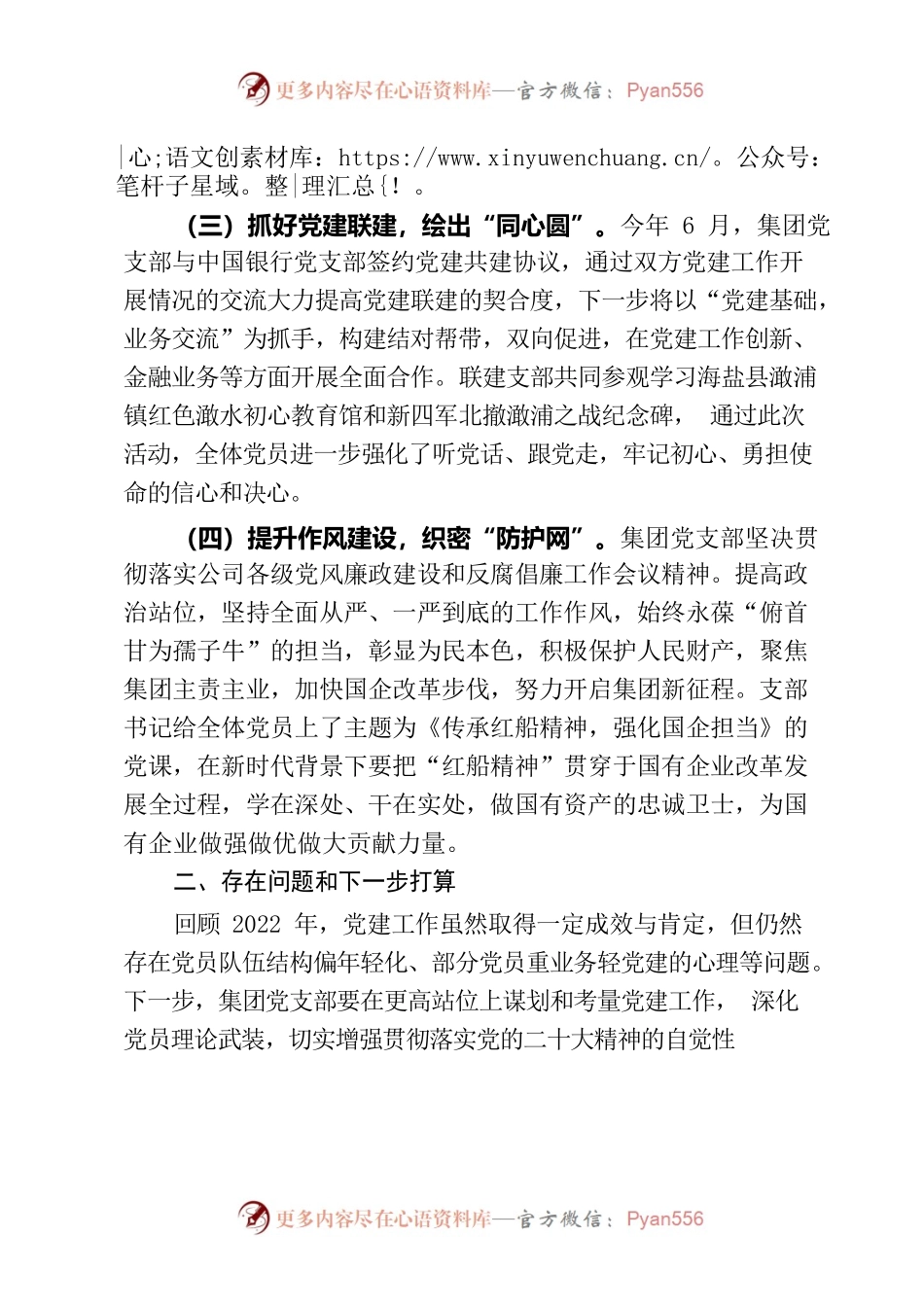 2022年度国有企业党支部党建工作汇报.docx_第2页