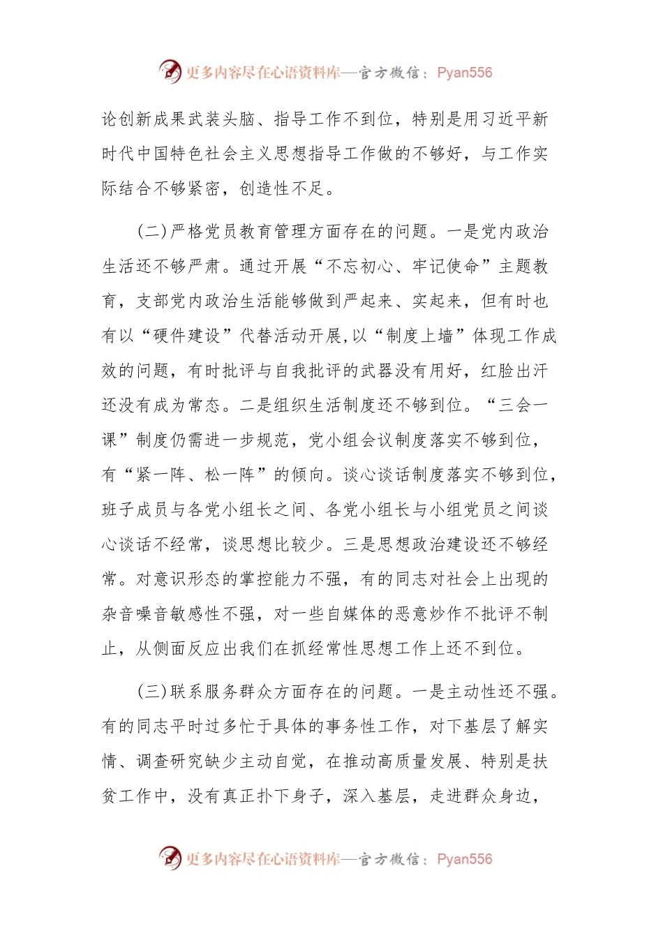 (8篇)组织生活会基层党支部检视问题及整改清单.docx_第2页