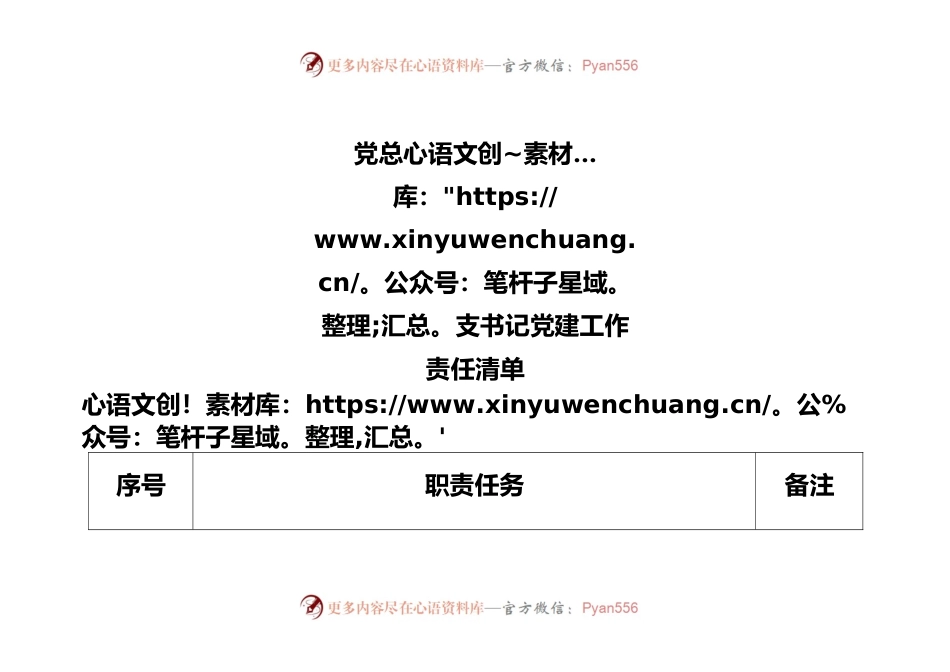 2023党总支书记党建工作责任清单.docx_第1页