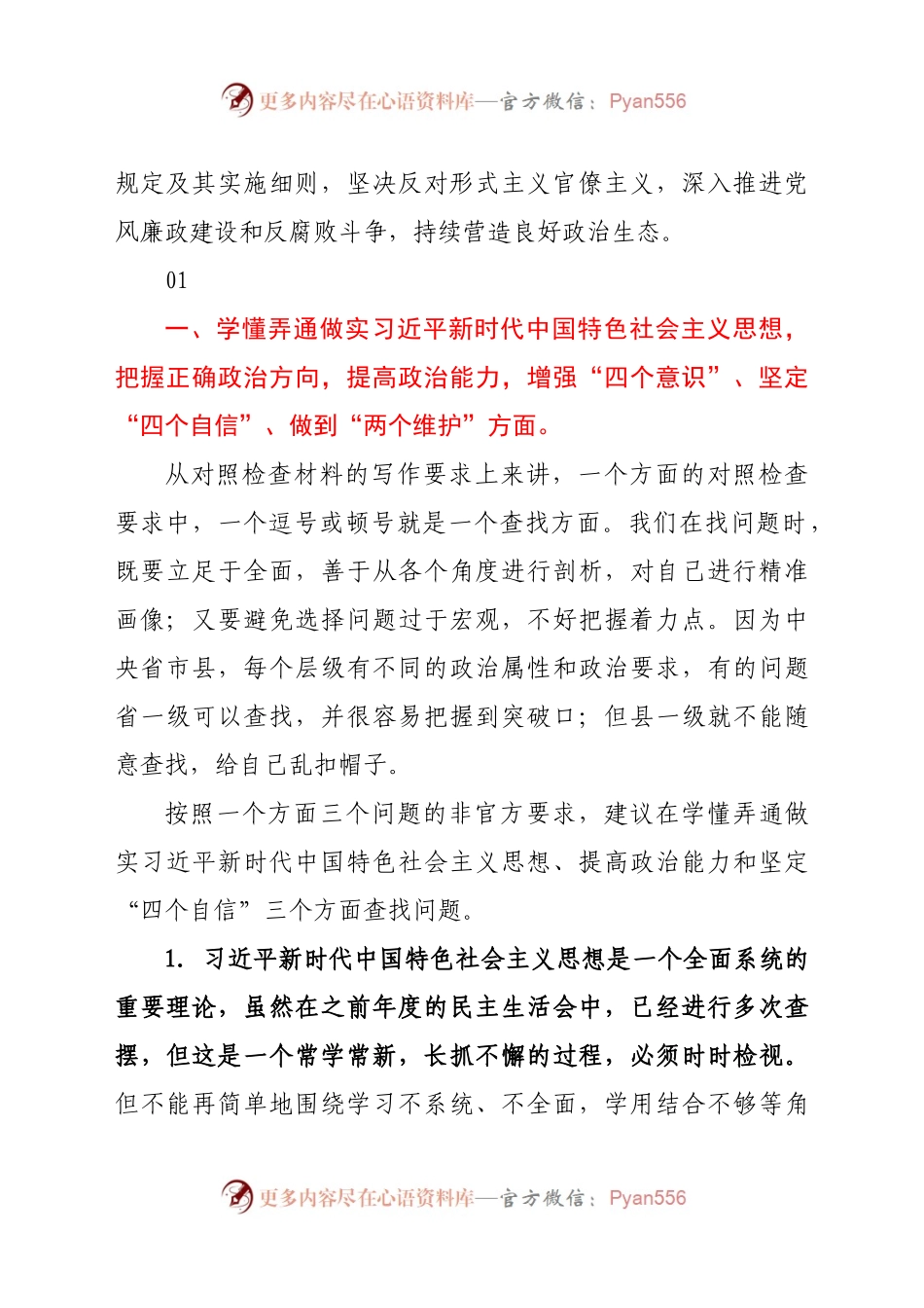 2020年民主生活会对照检查材料的问题怎么写.docx_第2页