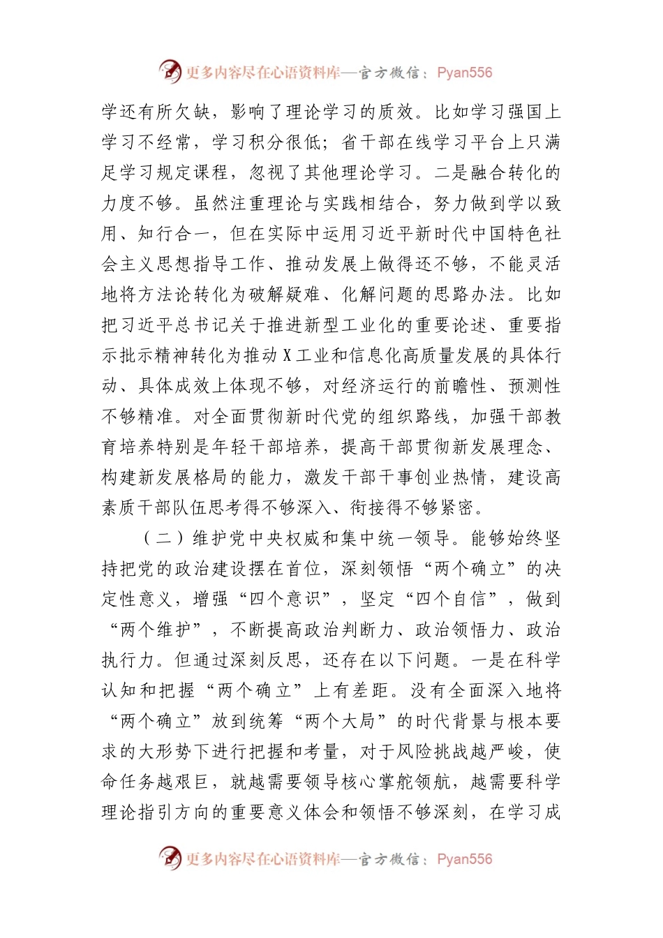 2023主题教育专题民主生活会发言提纲（践行宗旨等6个方面+政绩观+意识形态）.docx_第2页