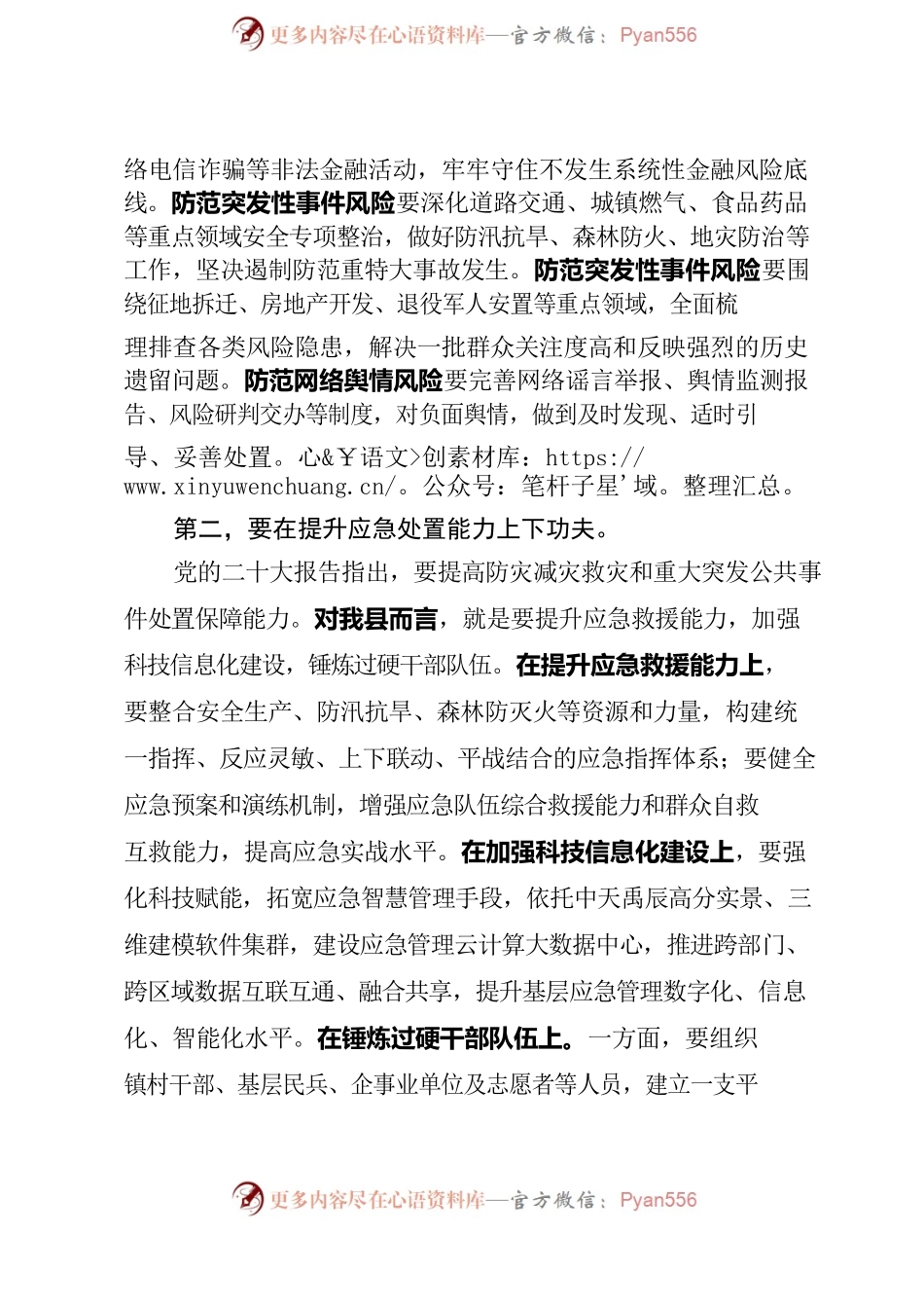 2023年在市县党政正职应急管理网络专题培训班上的研讨材料.docx_第2页