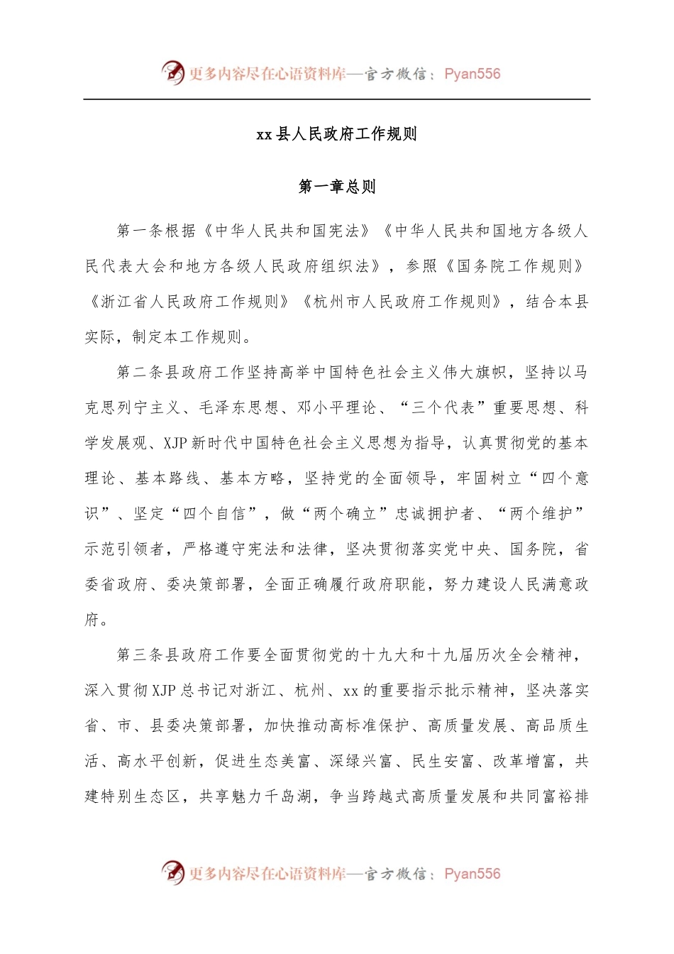 xx县人民政府工作规则[2022].docx_第2页
